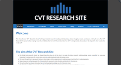 Desktop Screenshot of cvtresearch.com